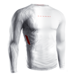 color_Ash White | Hayabusa Men’s Apex Long Sleeve Rash Guard
